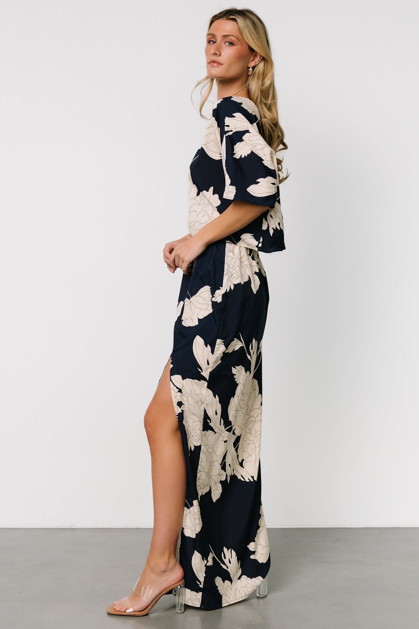 Halston Maxi Dress | Navy + Cream