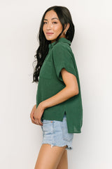Hammond Short Sleeve Top | Dark Green