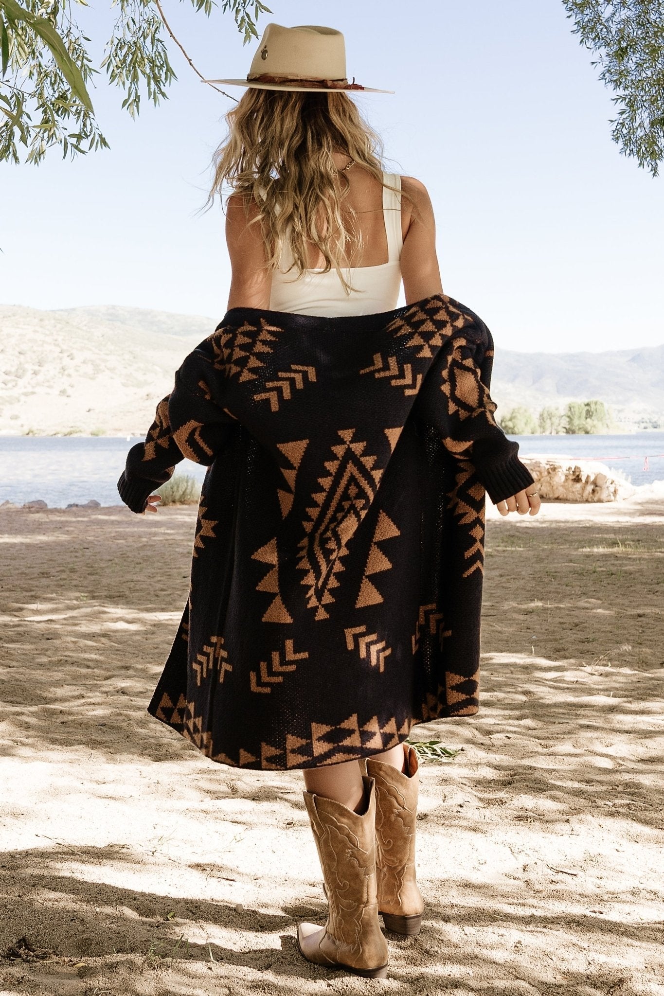 Hays Oversized Cardigan | Navy + Camel