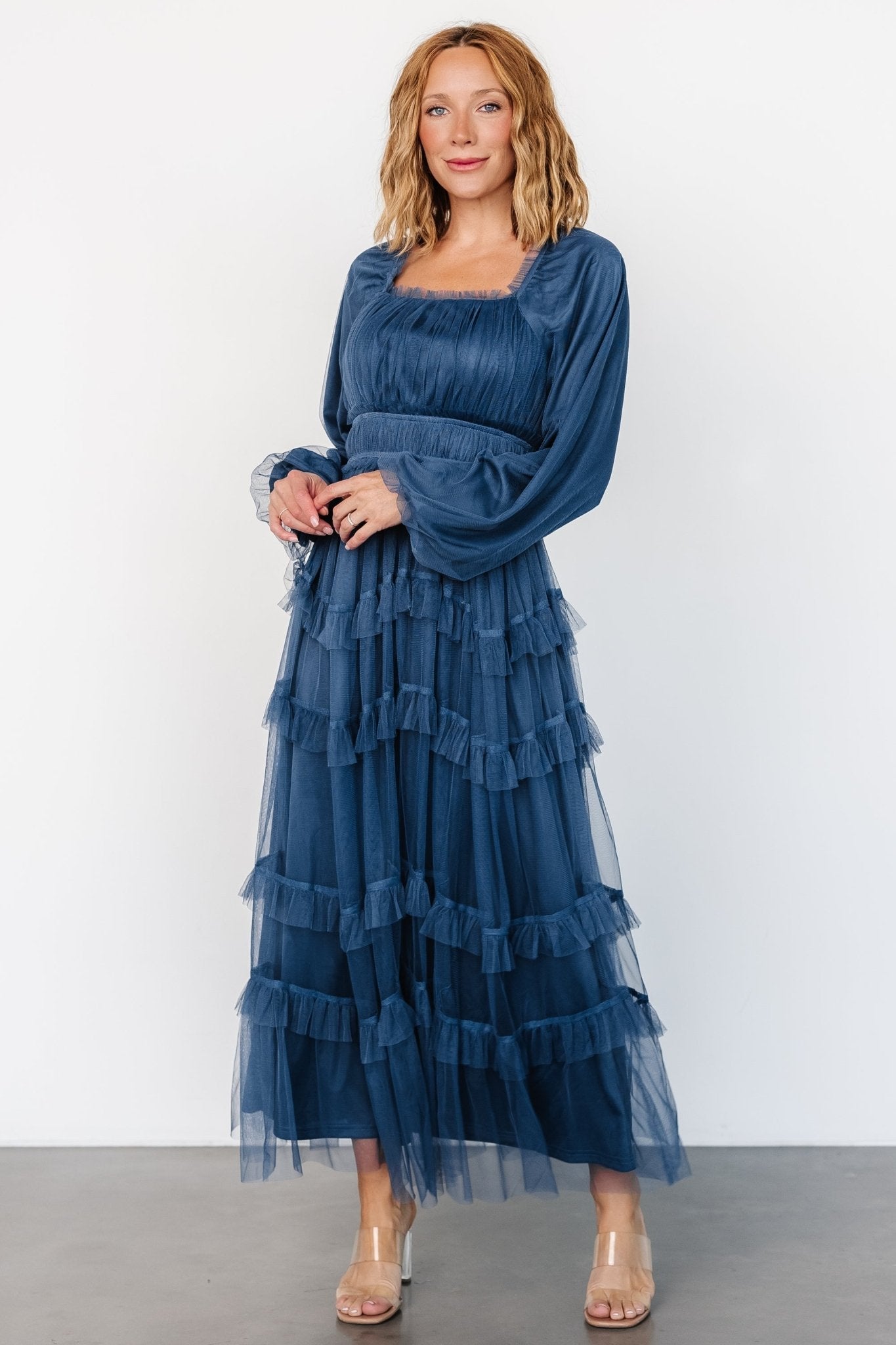 Hilda Tulle Maxi Dress | Vintage Navy