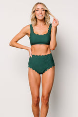 Honolulu High Waist Bikini Bottom | Green