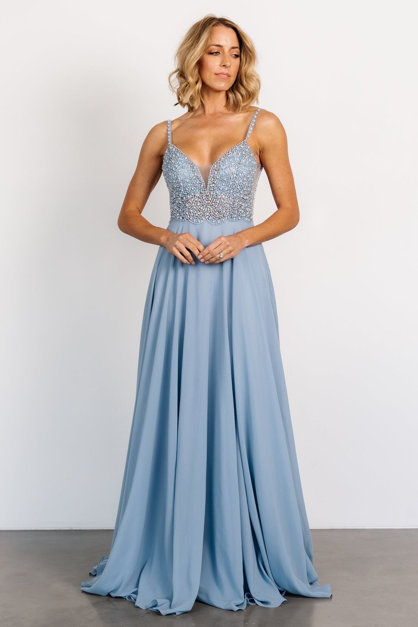 Honor Beaded Bridal Gown | Dusty Blue