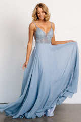 Honor Beaded Bridal Gown | Dusty Blue