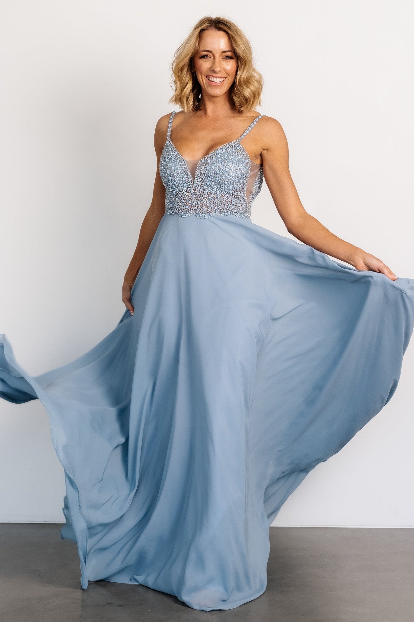 Honor Beaded Bridal Gown | Dusty Blue