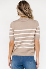 Huntington Striped Top | Stone + Cream