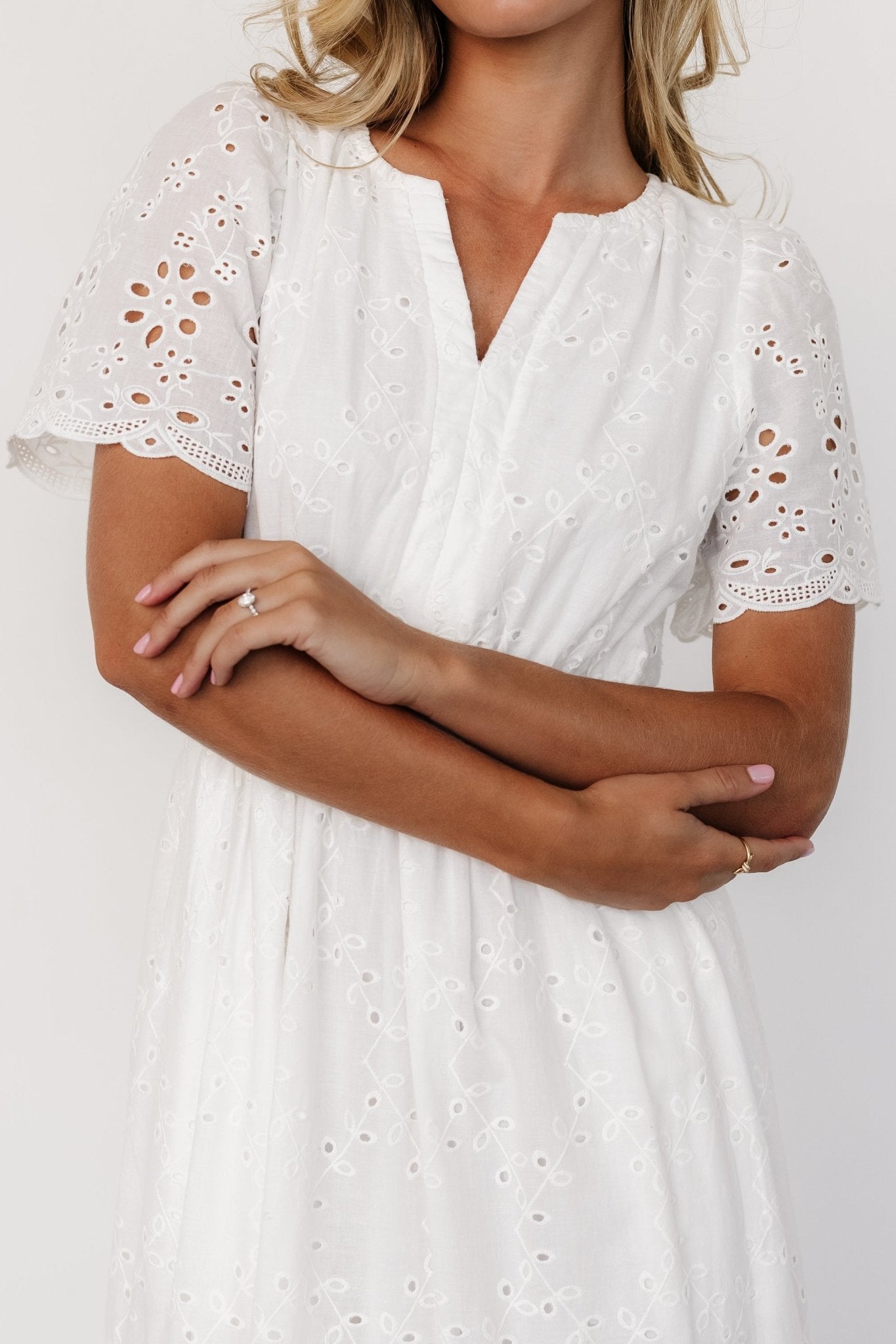 Hyacinth Eyelet Maxi Dress | Off White