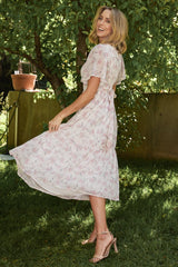 Iris Midi Dress | Blush Floral