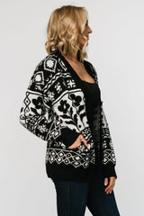 Jackson Oversized Cardigan | Black Print