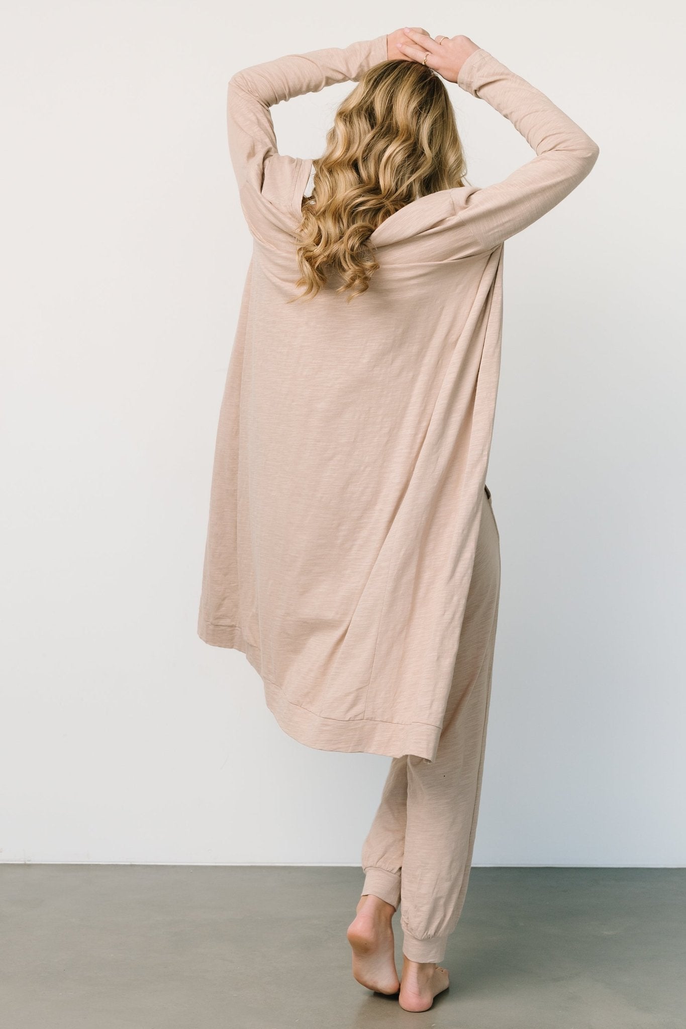 Janae Jumpsuit + Cardigan Set | Oatmeal