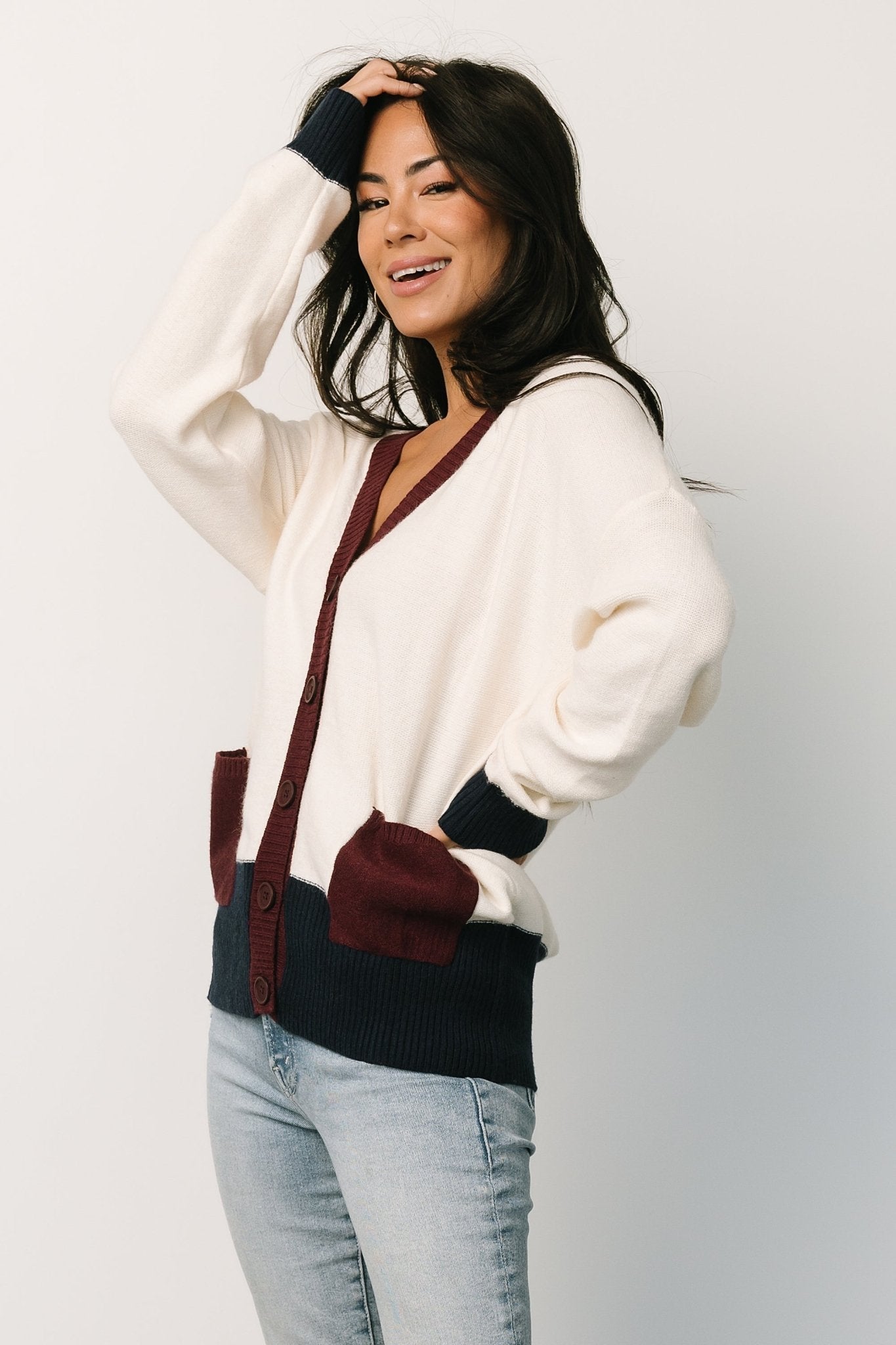 Jax Cardigan | Cream Multi