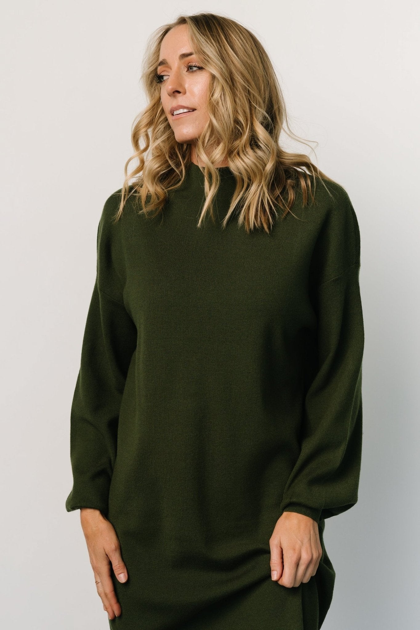Jennings Sweater Dress | Deep Olive