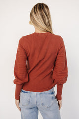 Jens Sweater Top | Brick