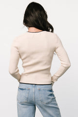 Jentz Ribbed Top | Natural