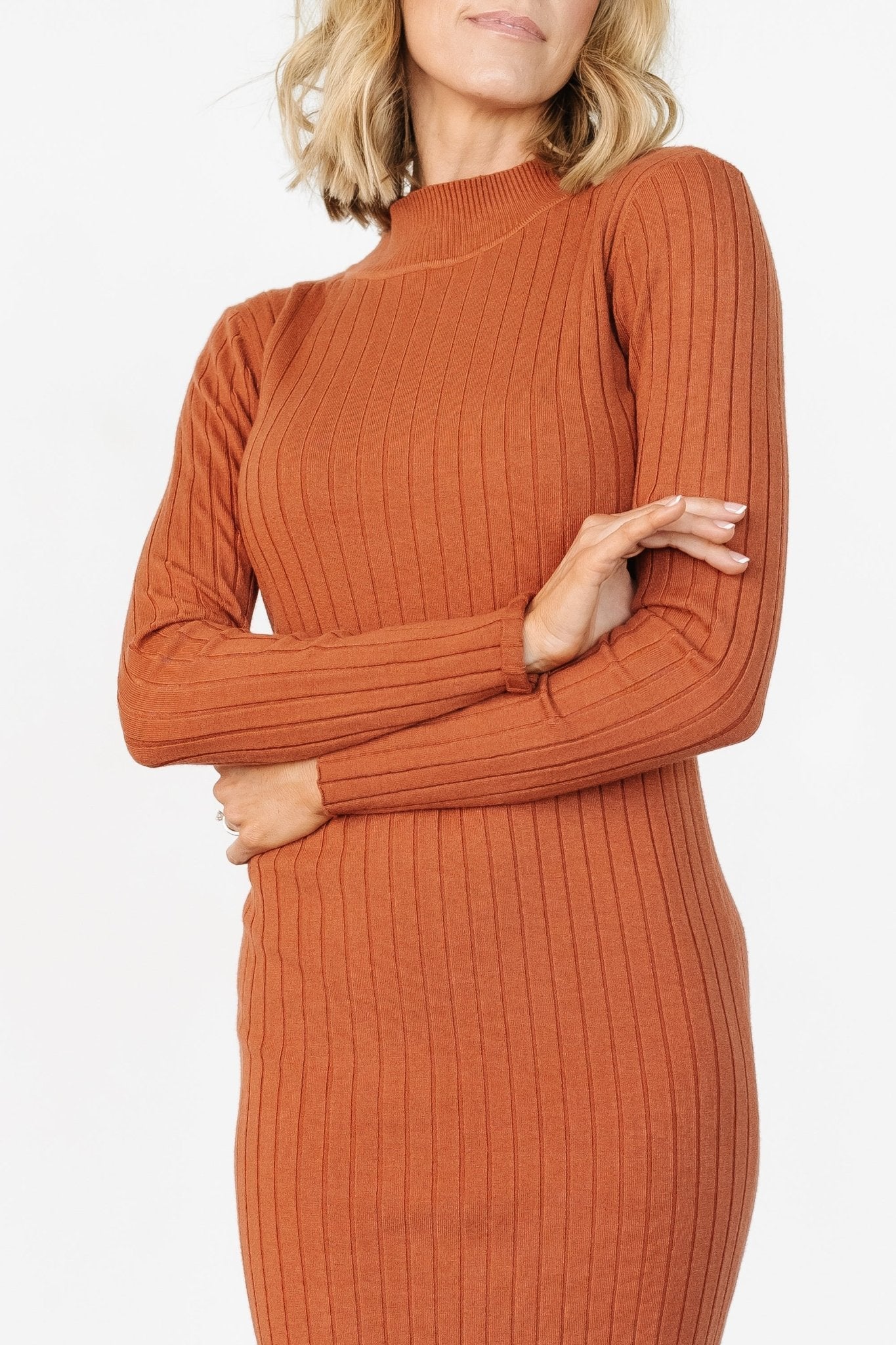 Jill Ribbed Midi Dress | Spice