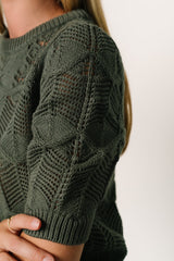 Josella Knit Top | Winter Green