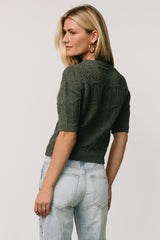 Josella Knit Top | Winter Green