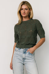 Josella Knit Top | Winter Green
