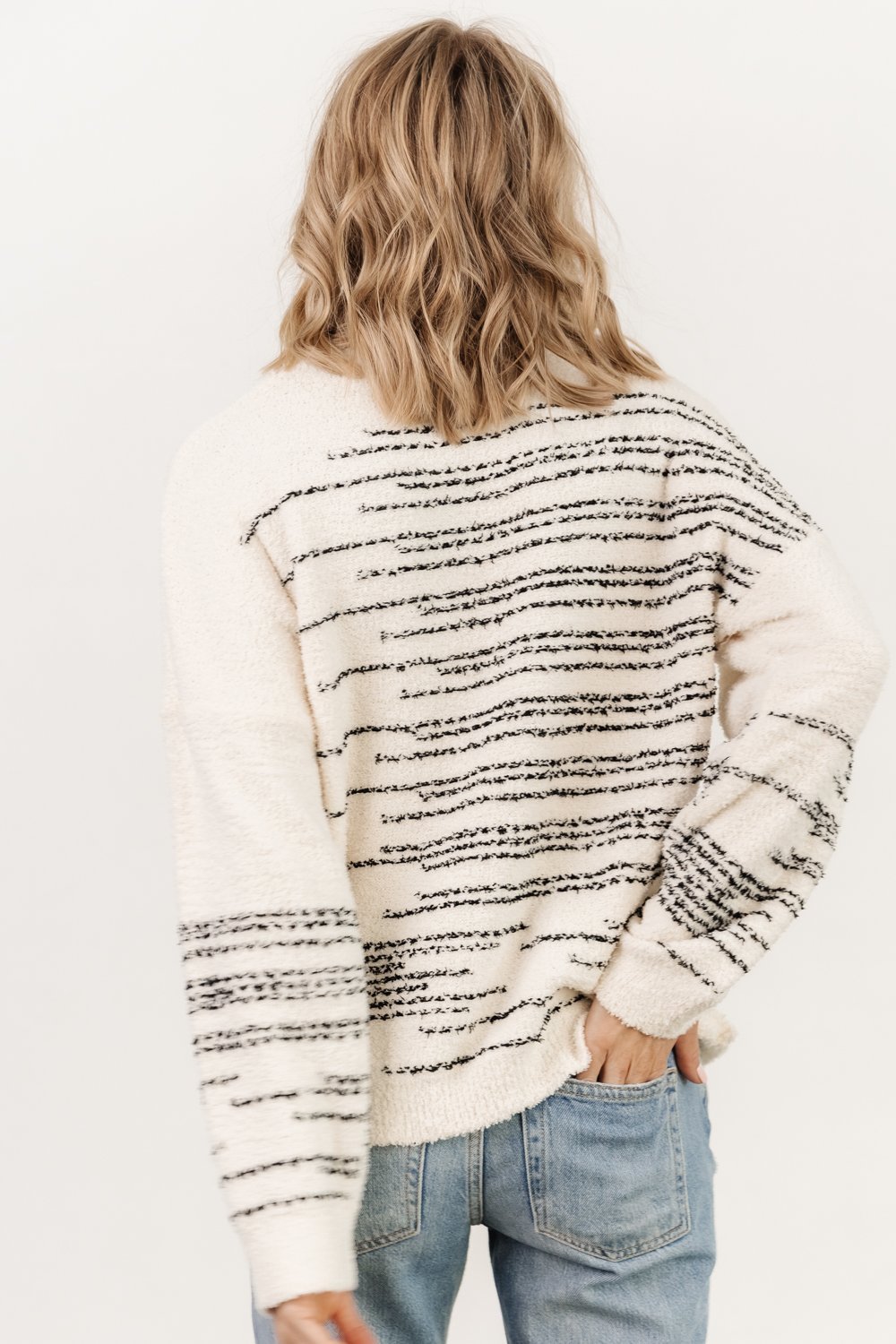 Jubes Geo Sweater | Black + Cream