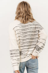 Jubes Geo Sweater | Black + Cream
