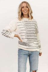 Jubes Geo Sweater | Black + Cream
