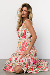 Julieta Tiered Maxi Dress | Off White Floral