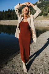 Kade Bodycon Tank Dress | Auburn Brown