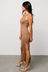 Kade Bodycon Tank Dress | Dusty Brown