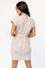 Kambri Cable Knit Sweater Dress | Oatmeal
