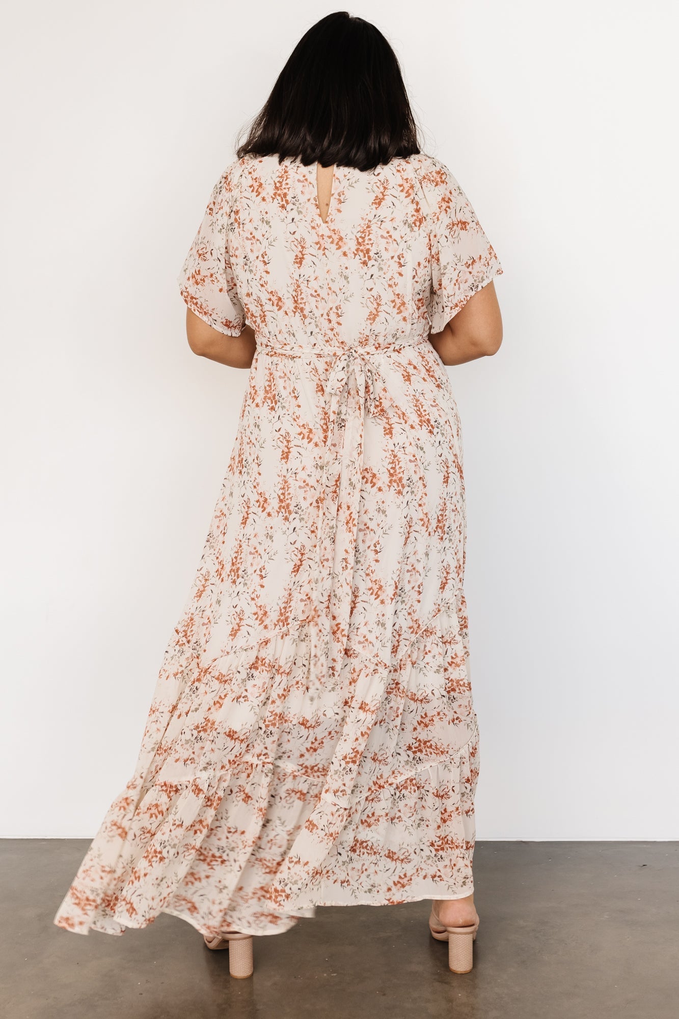 Katherine Maxi Dress | Cream + Rust Floral