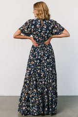 Katherine Maxi Dress | Dark Blue Floral