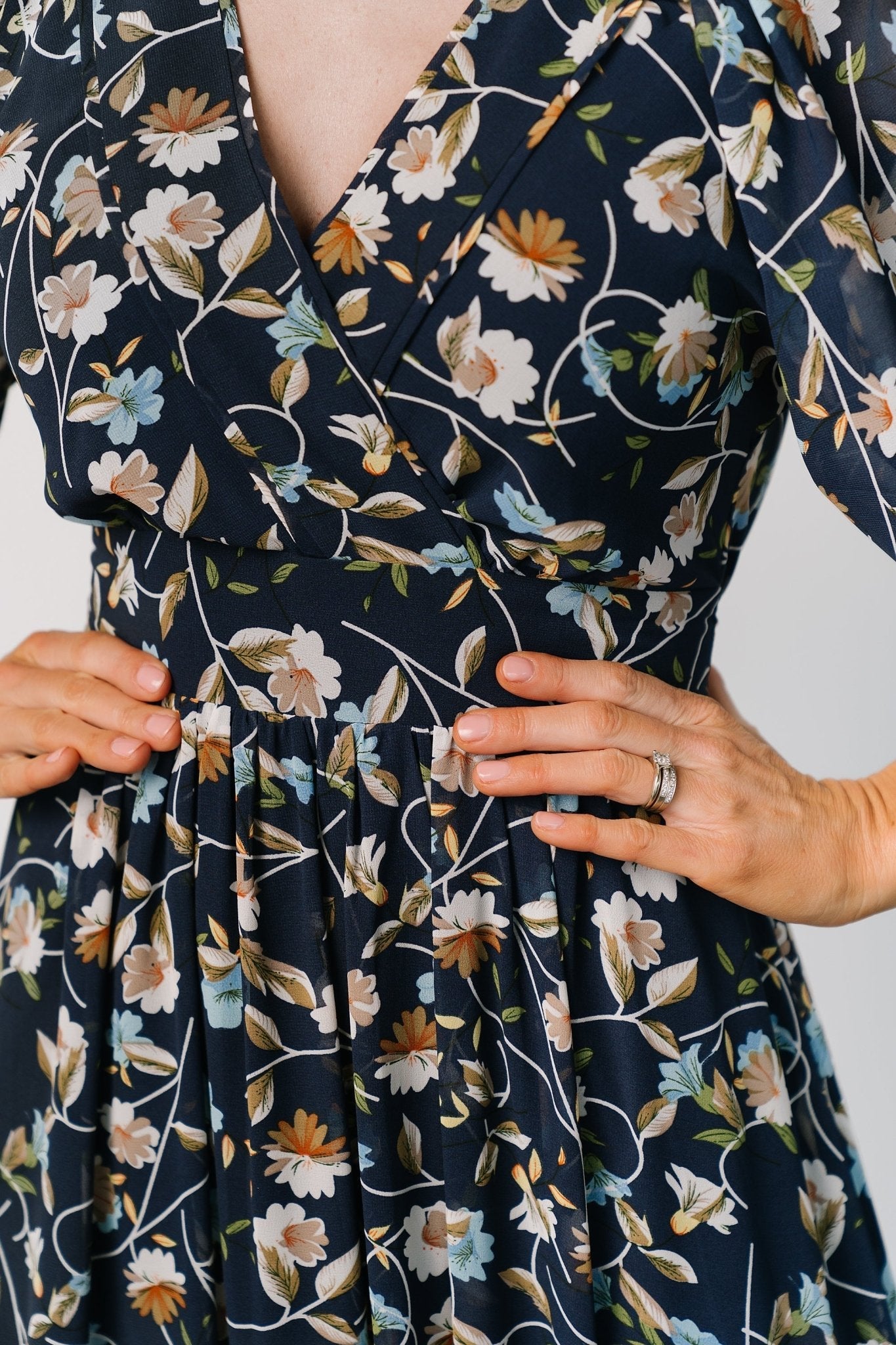 Katherine Maxi Dress | Dark Blue Floral