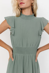Kearny Ruffle Maxi Dress | Eucalyptus