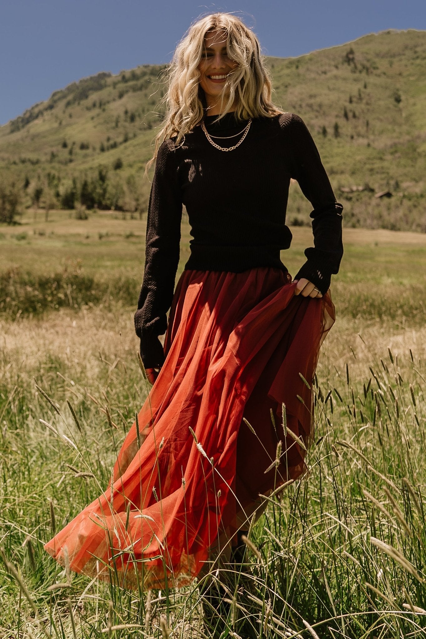 Kenzie Pointelle Sweater Top | Black