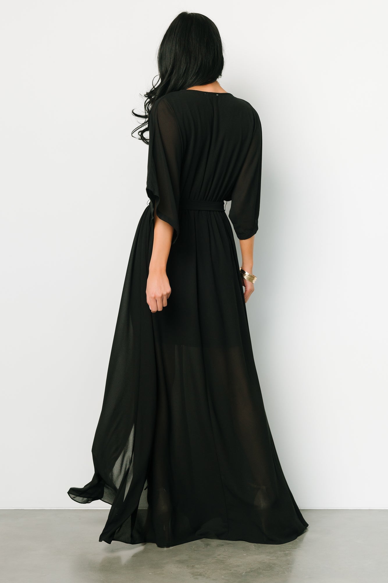 Kia Kimono Maxi Dress | Black