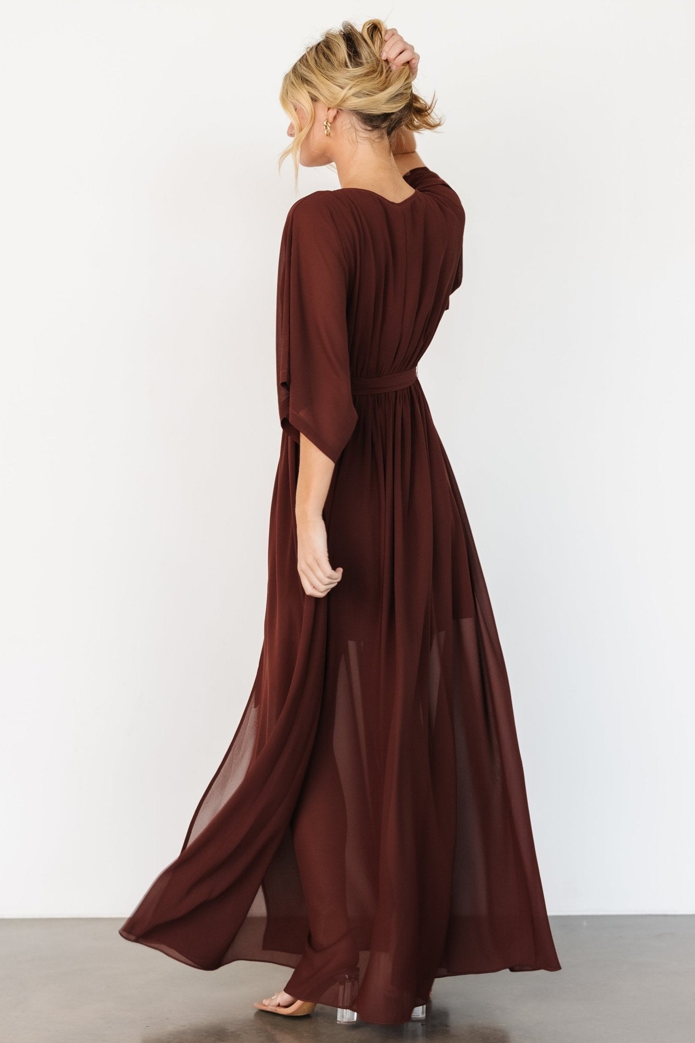 Kia Kimono Maxi Dress | Mahogany
