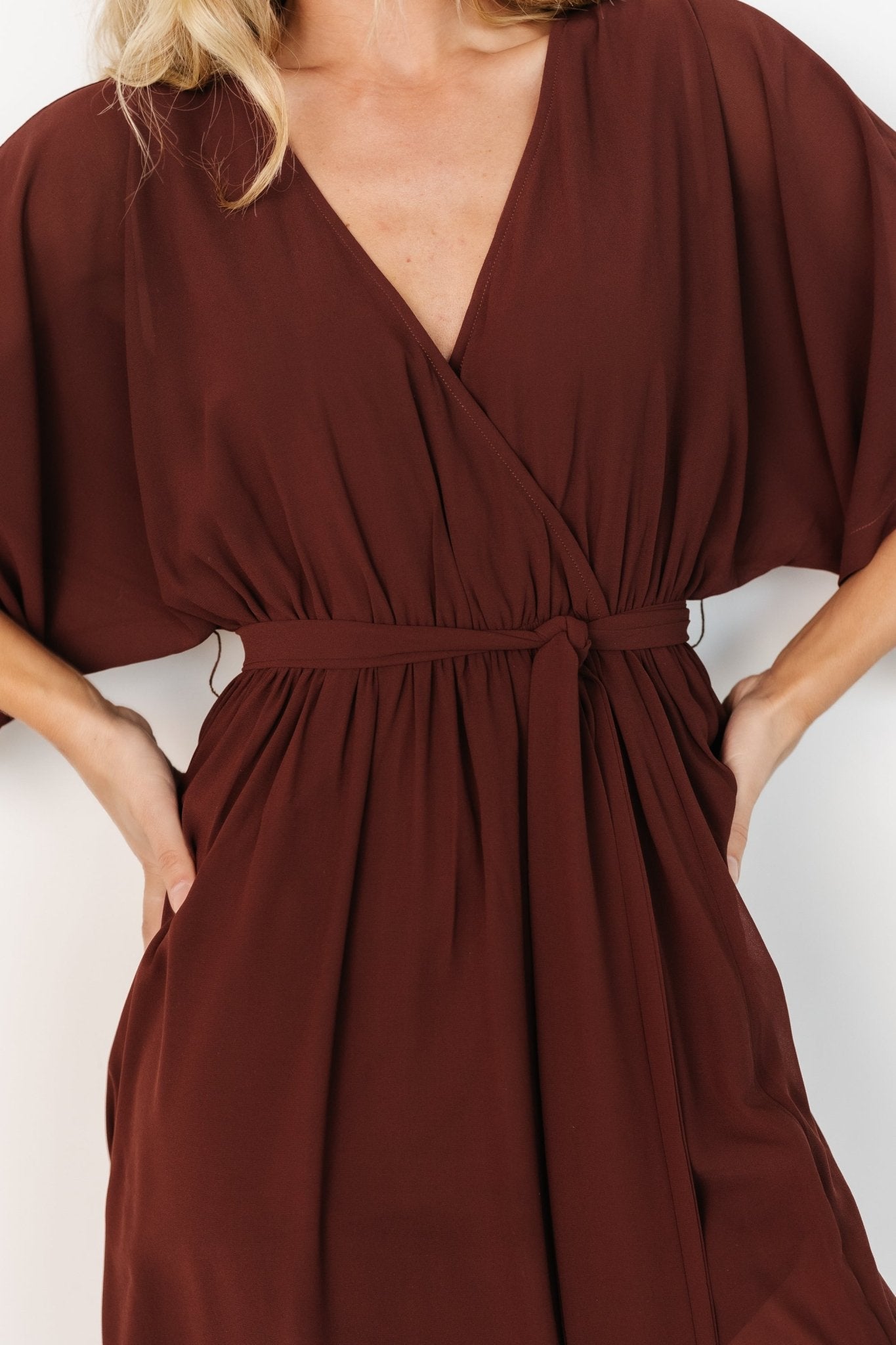Kia Kimono Maxi Dress | Mahogany