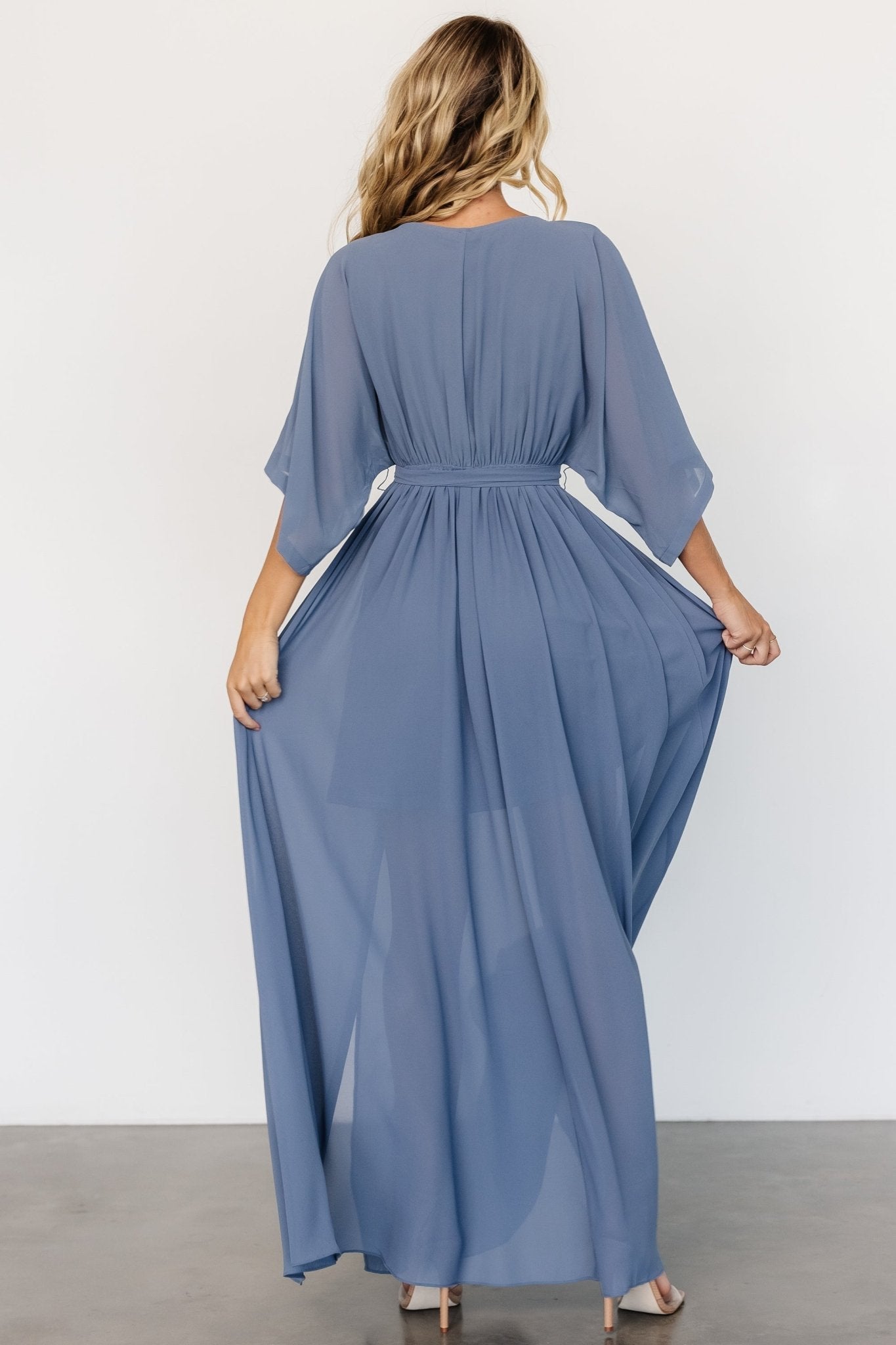 Kia Kimono Maxi Dress | Whisper Blue