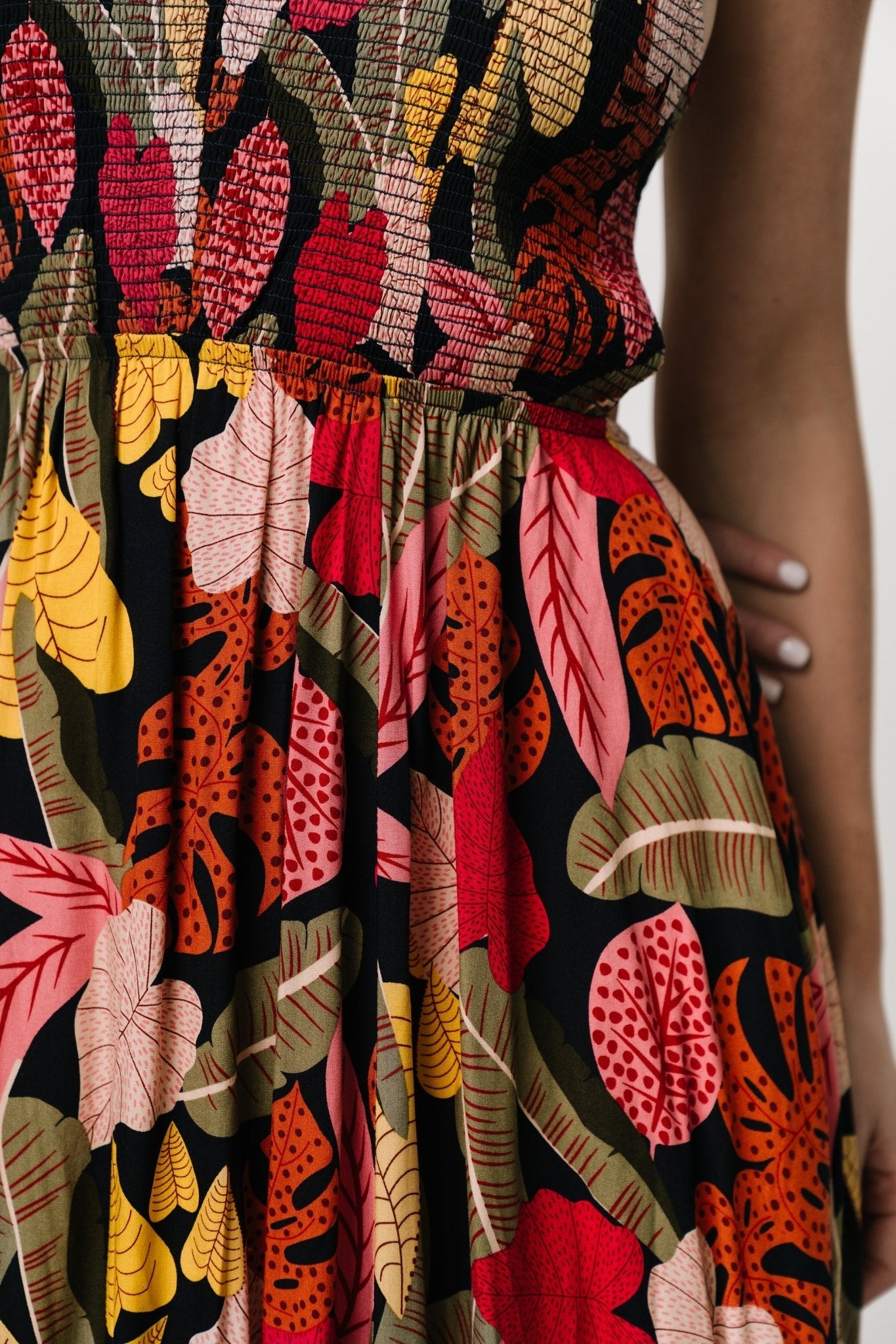 Kota Halter Maxi Dress | Navy Multi Print