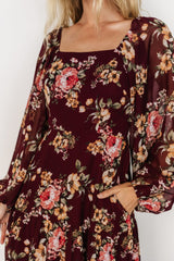 Kristy Maxi Dress | Wine Floral