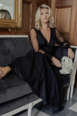 Layla Tulle Maxi Dress | Black