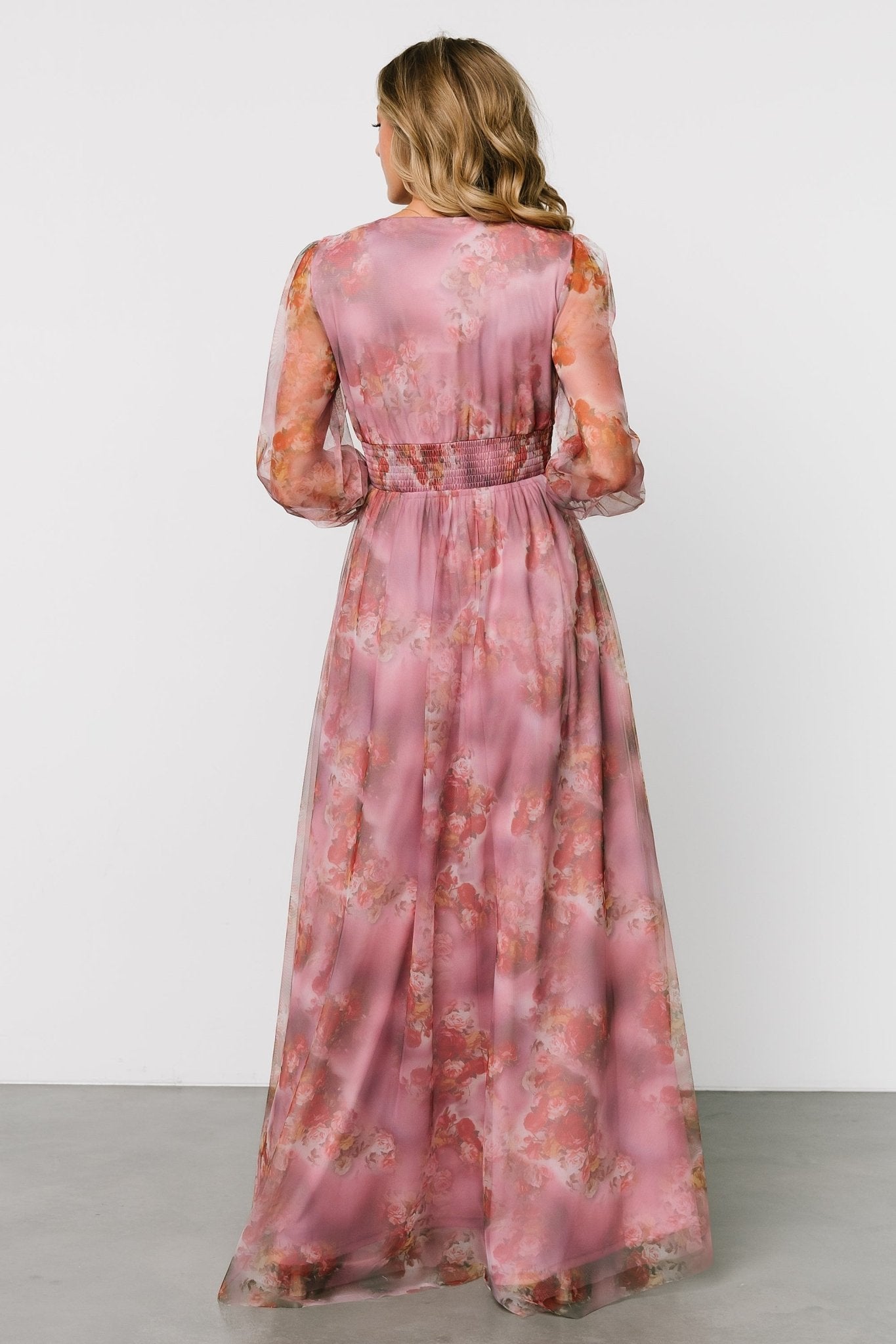 Layla Tulle Maxi Dress | Dusty Orchid Floral