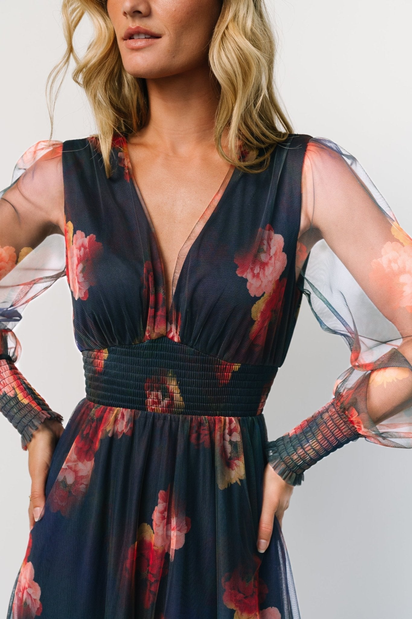 Layla Tulle Maxi Dress | Topaz Ombre Floral