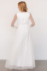 Layla Tulle Maxi Dress | White