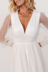 Layla Tulle Maxi Dress | White