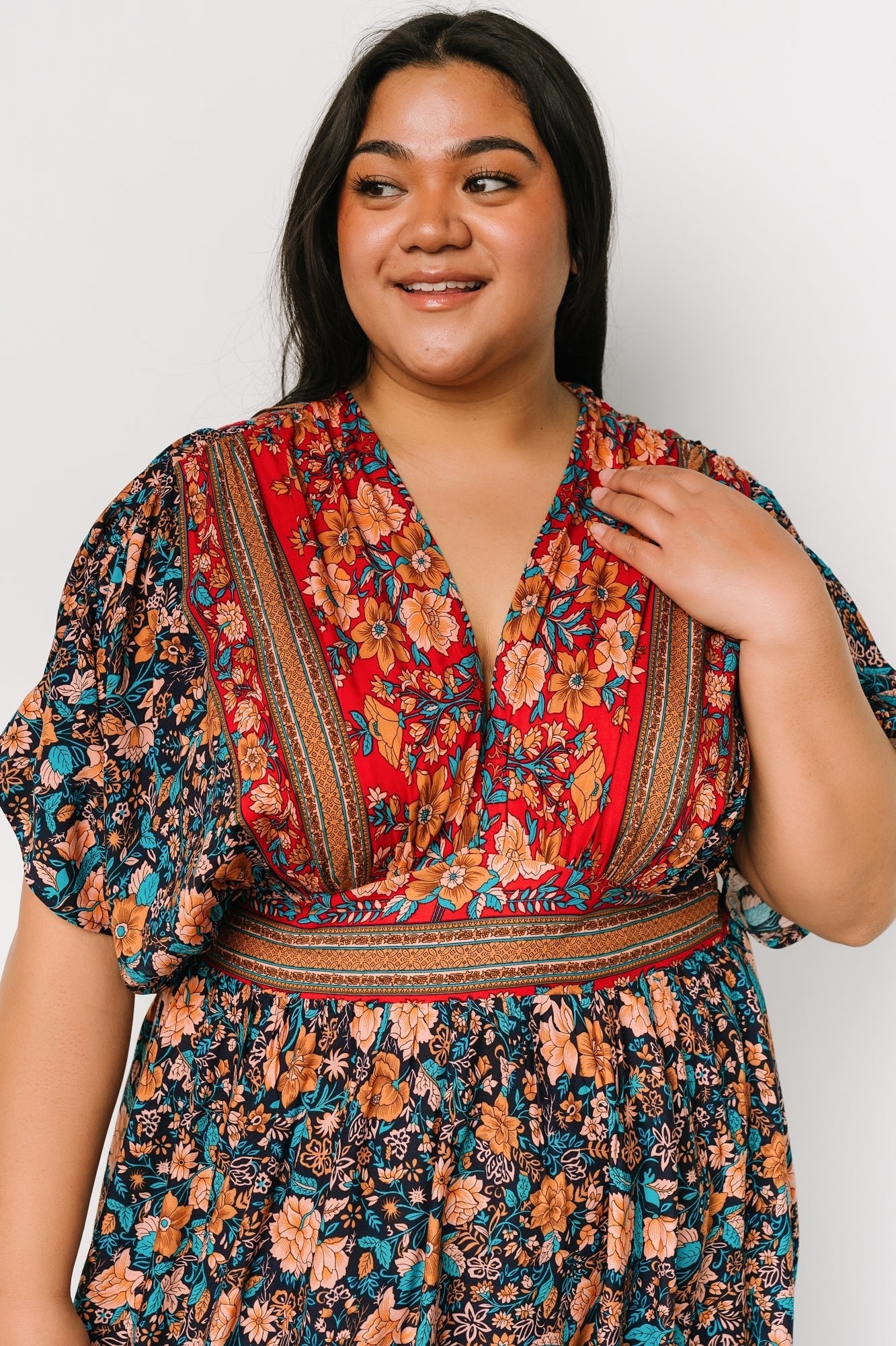 Leeanne Midi Dress | Navy Multi Floral