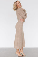 Lenore V Neck Sweater Dress | Latte