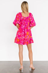Levy Sweetheart Mini Dress | Fuchsia Multi