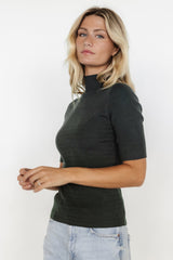 Liel Ribbed Top | Dark Green