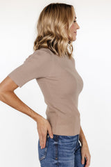 Liel Ribbed Top | Latte