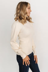 Lilou Rib Knit Sweater | Ivory